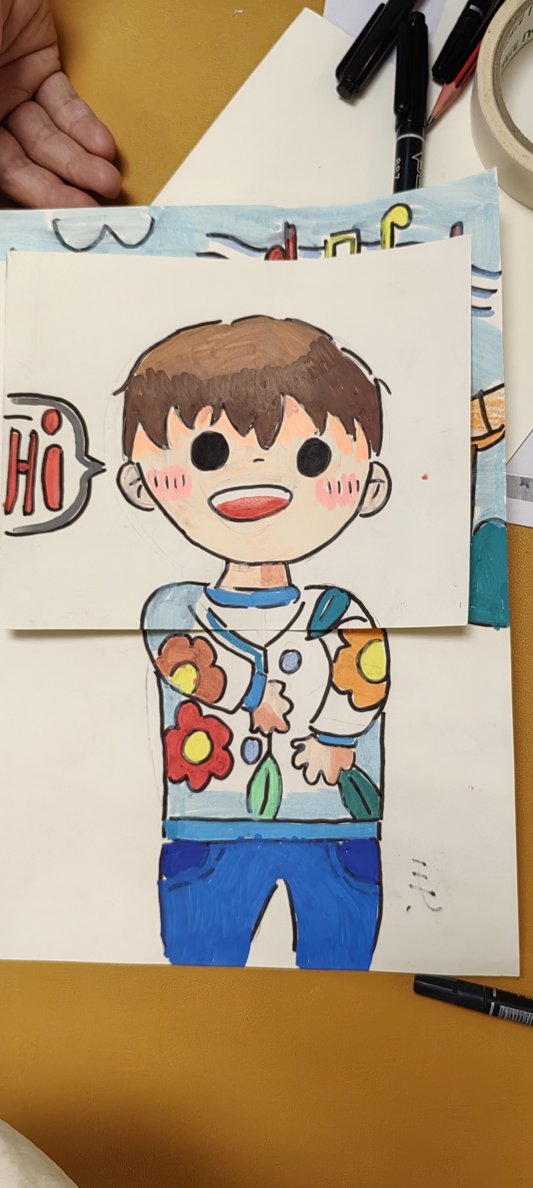 嗨,我是你身边的小画家,笔下有神,纸上有我,快来围观我的作品吧!