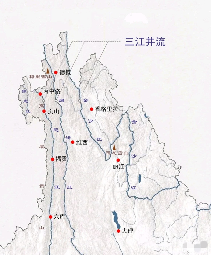 西南与其他国家河流怒江流经地图路线全图云南怒江上游怒江流域地图