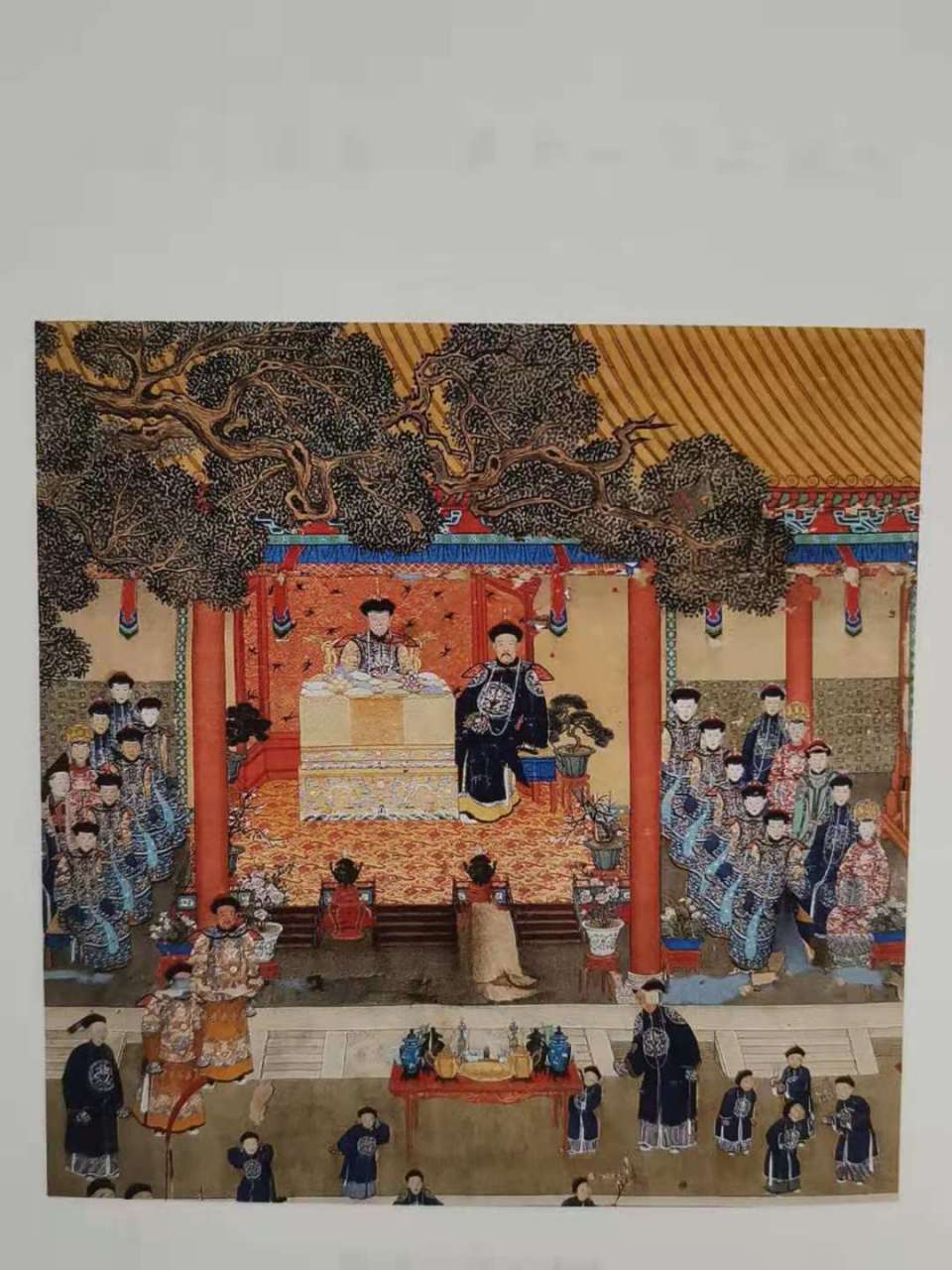 《每日故宫一宝》清-崇庆皇太后万寿图(局部) 此图是宫廷画家受乾隆