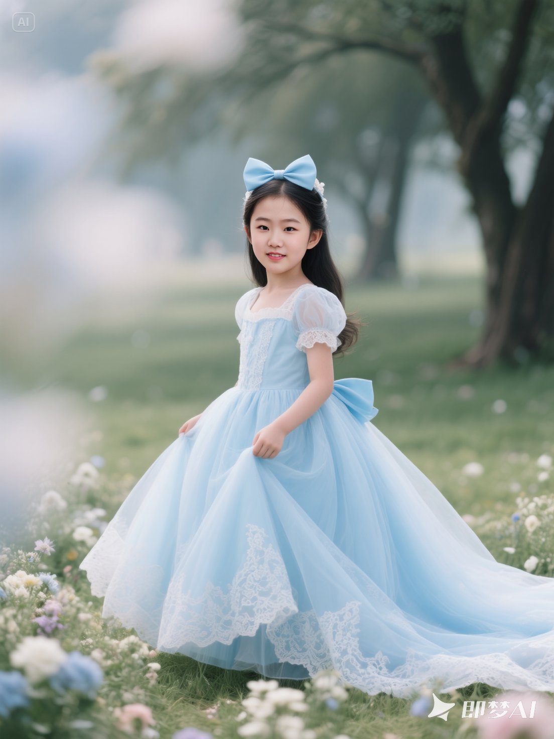 这位小公主简直美成了童话范本!