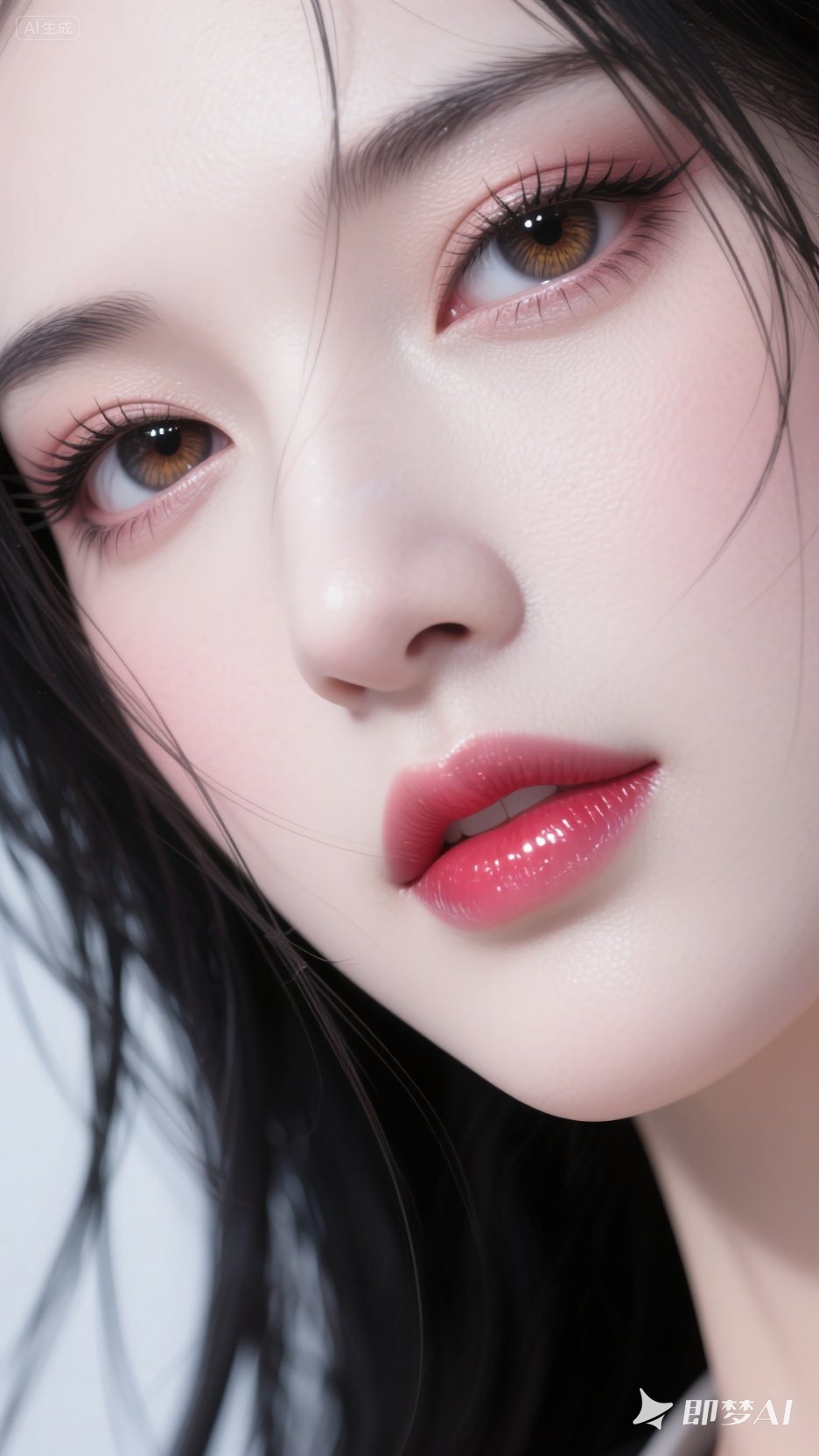 那大眼睛美女着实好看得紧!