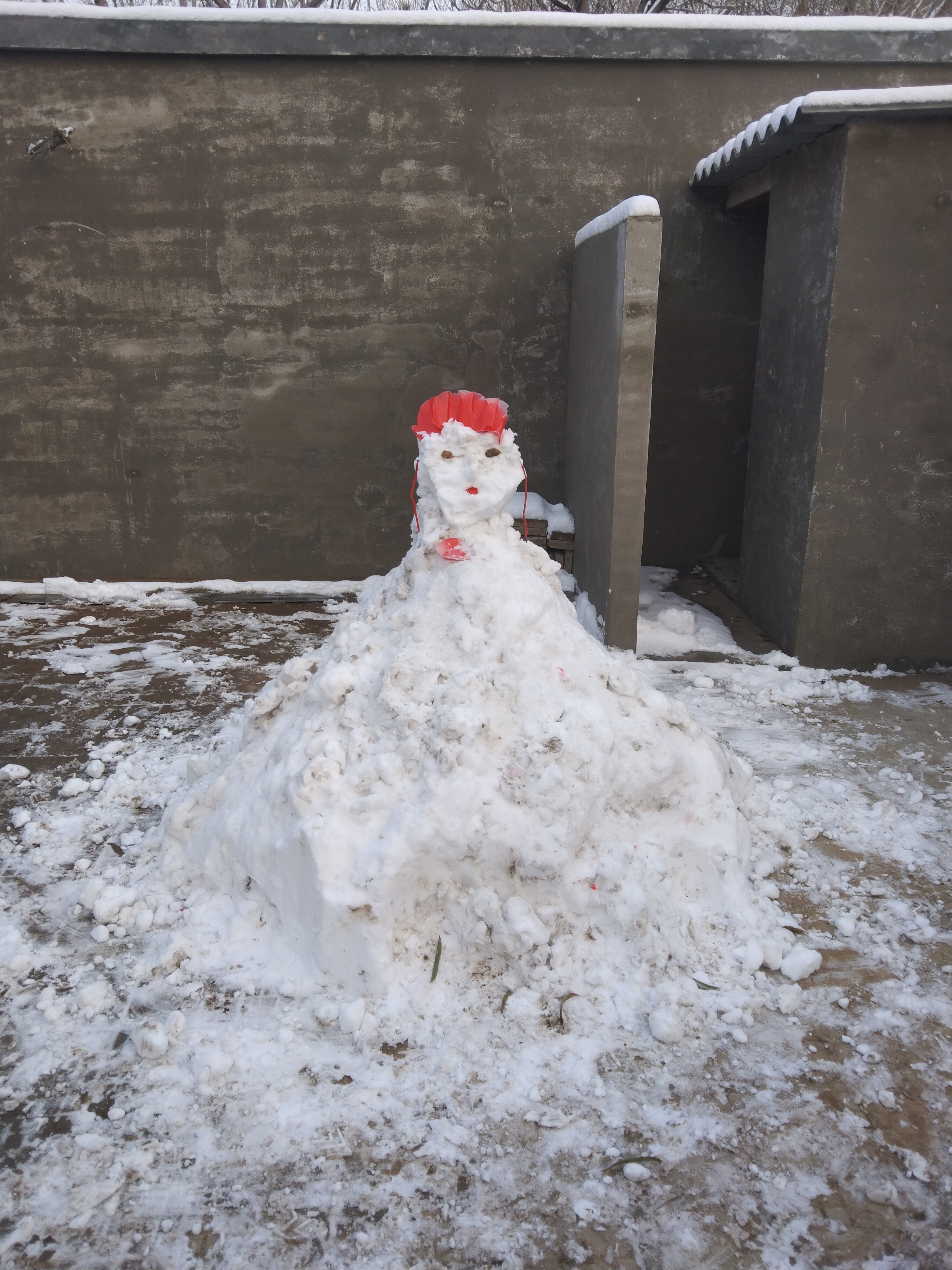 堆雪人图片实景图片