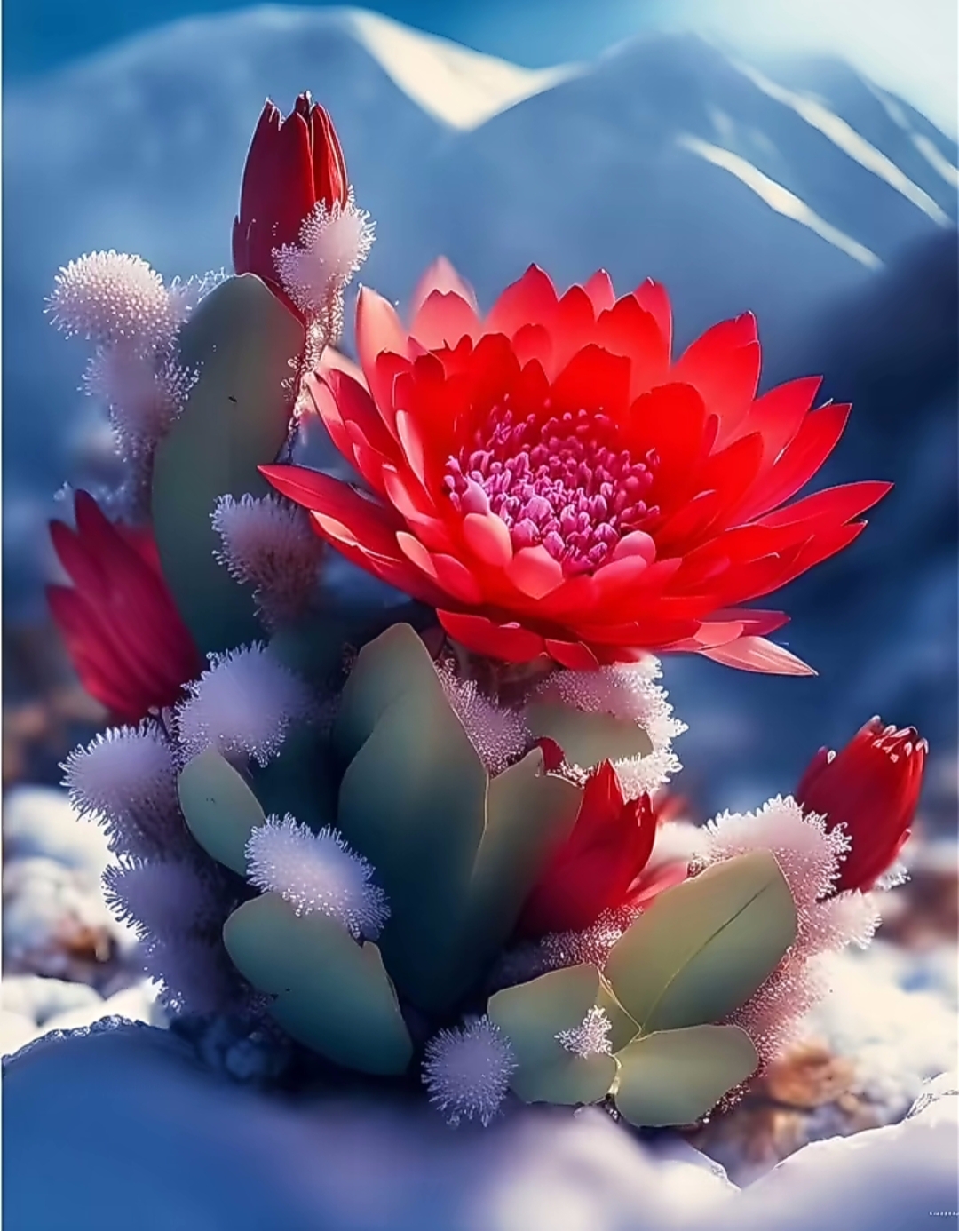 97探秘仙人掌王国:与红花共舞的奇妙体验95  96在广袤的沙漠中