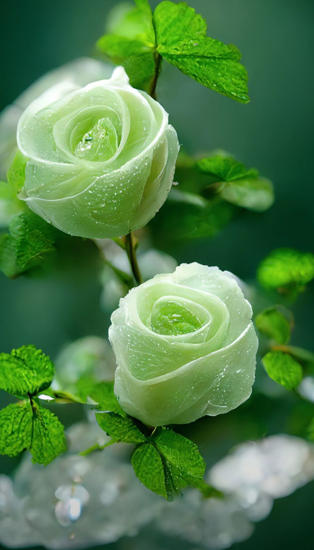 95绿色玫瑰,清新脱俗之美91  98初见这朵绿色玫瑰,仿佛踏入了一