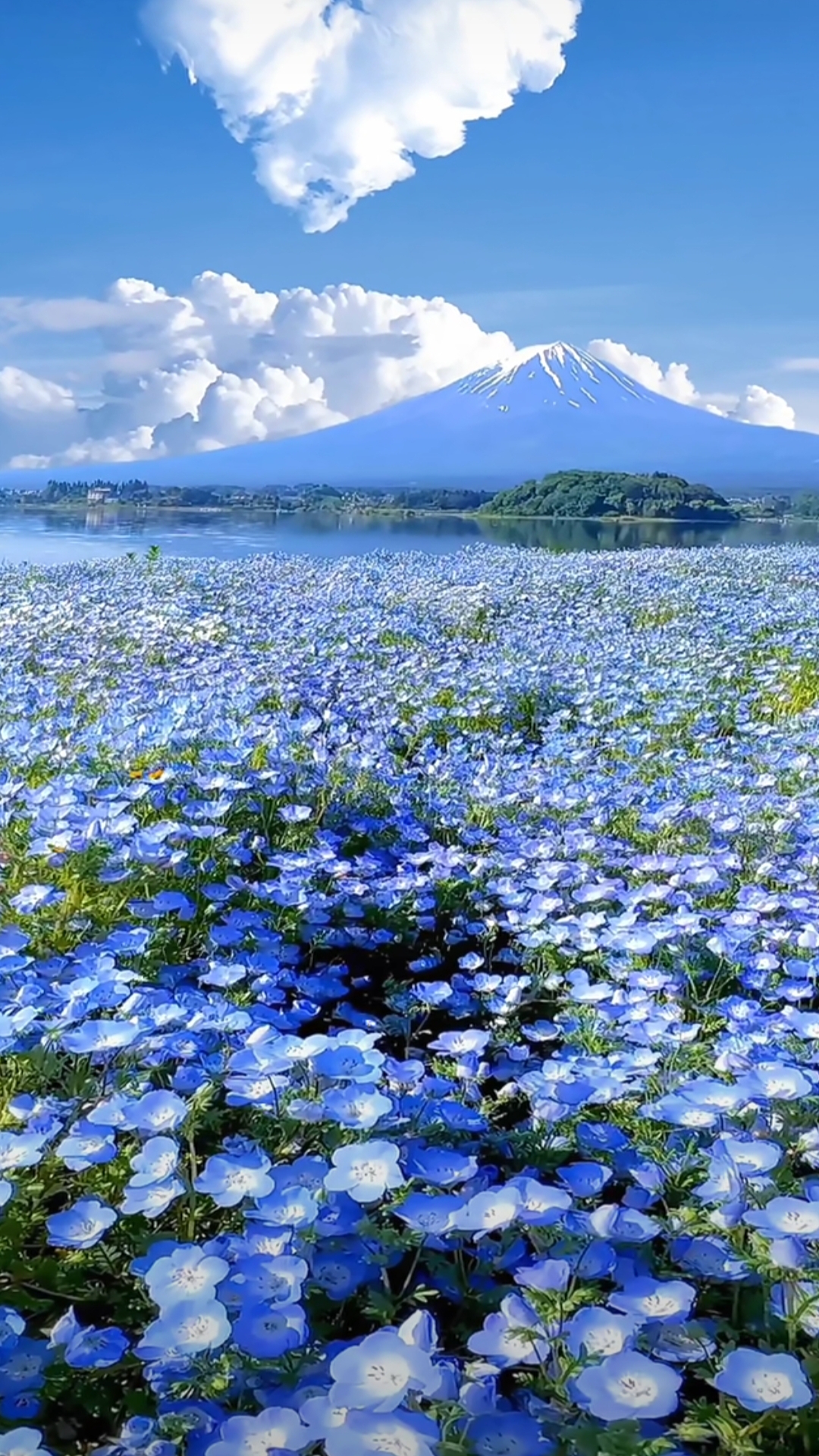 蓝色花海彼岸图片