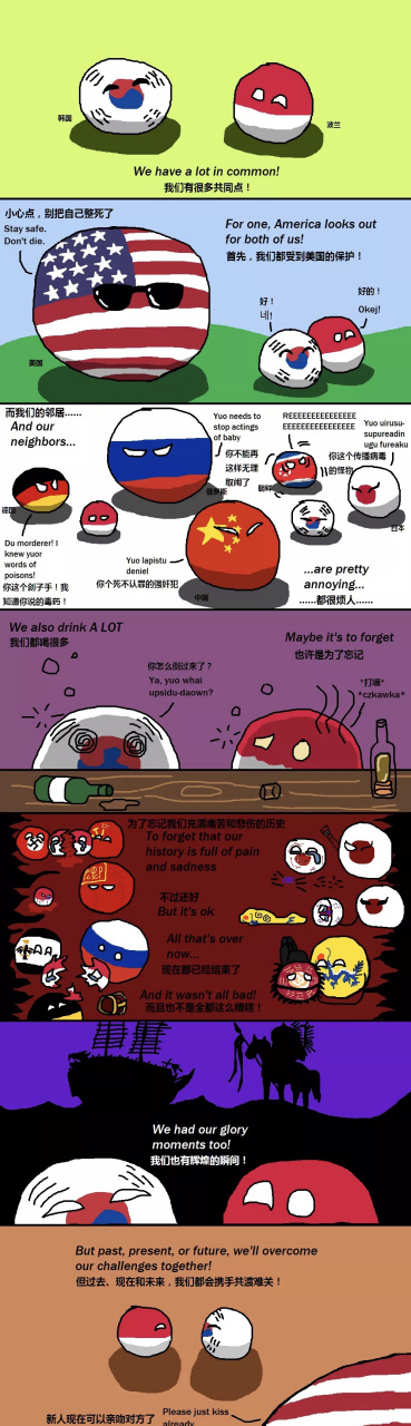 【波兰球漫画】很多共同点