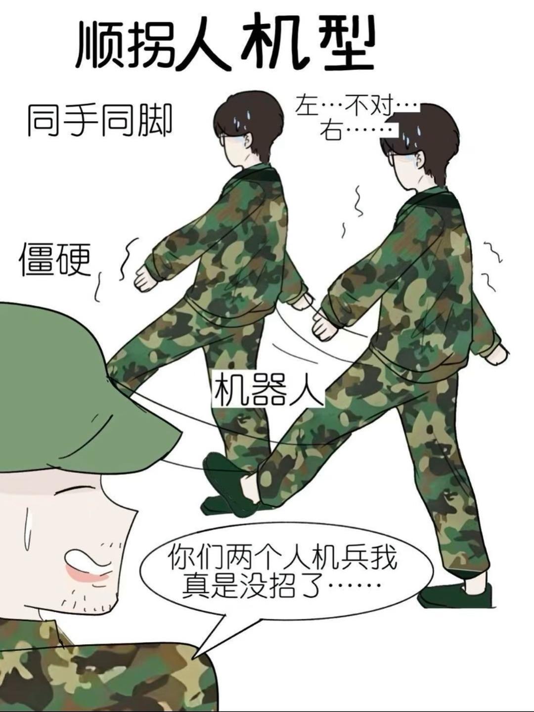 军训时候的各种类型太搞笑了