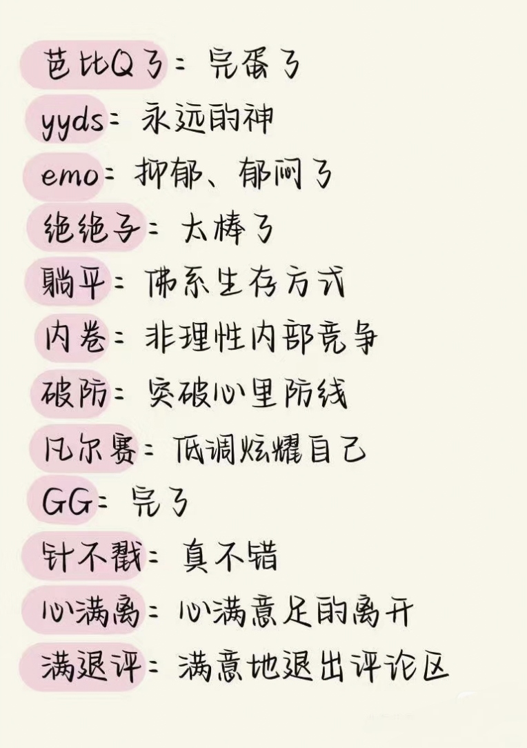 网络十大流行语=网络十大流行语言