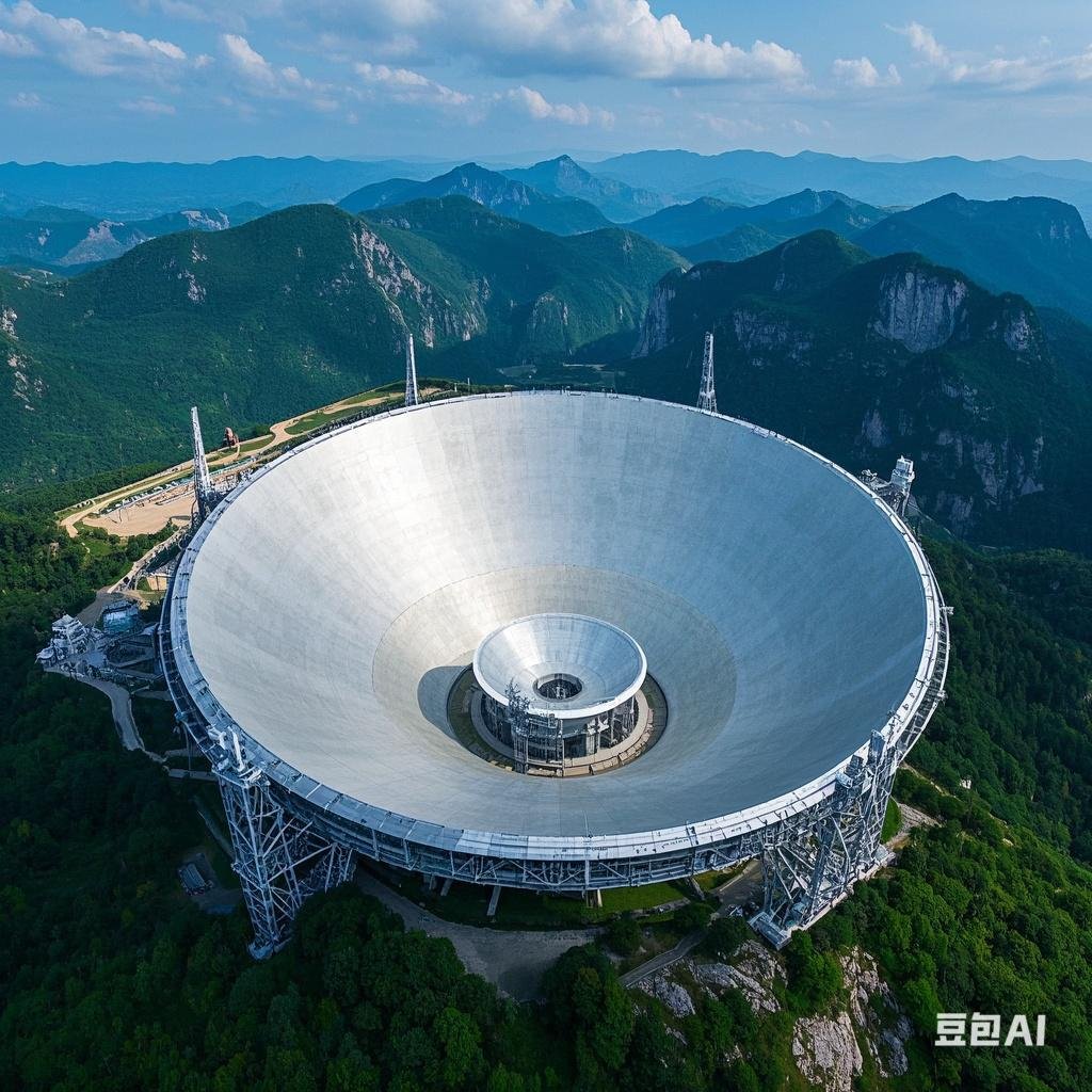 这中国天眼,坐落在贵州那片神秘的土地上,像一口巨大的"锅",稳稳地