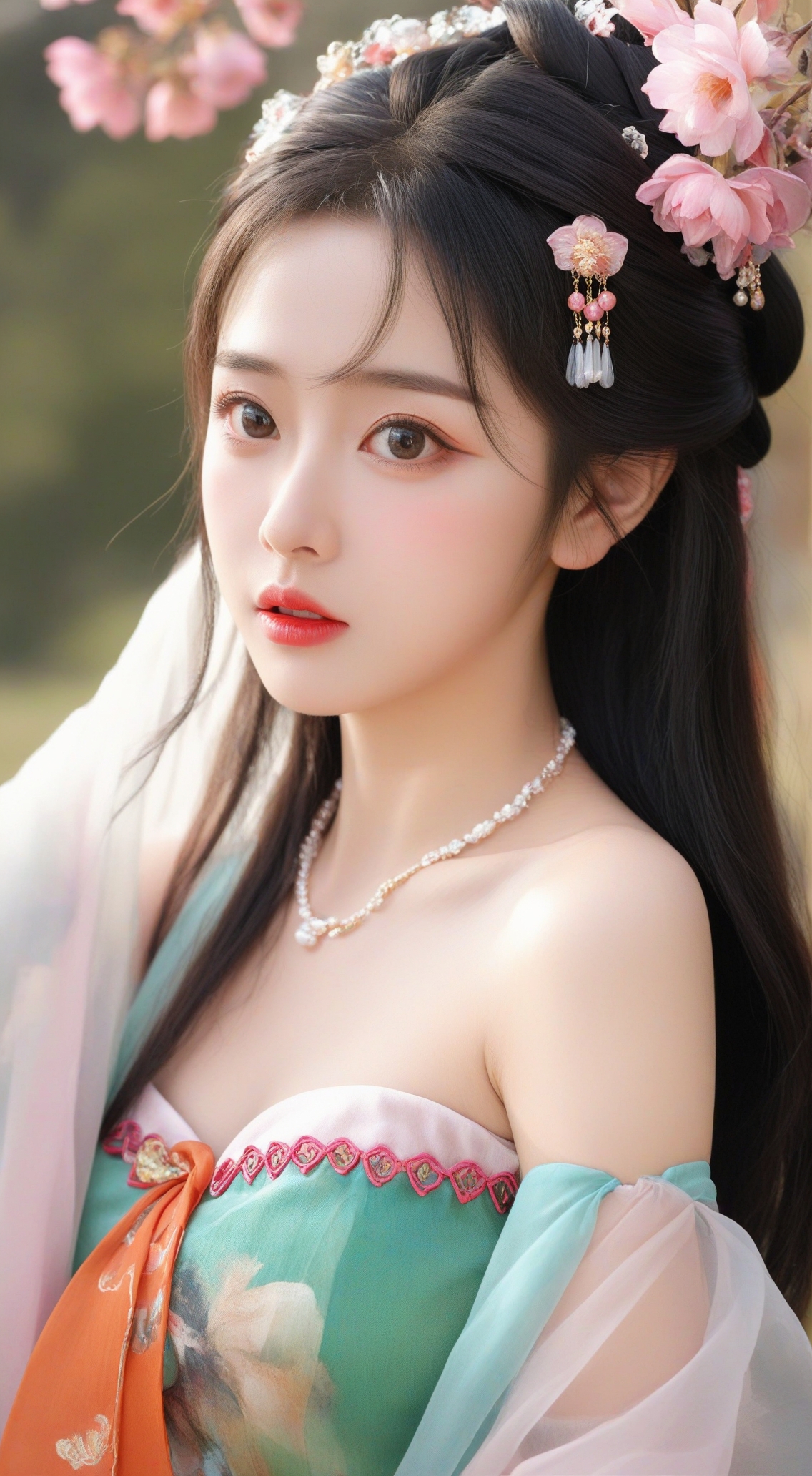 汉服美女雪中绽放,古典韵味十足  哇,看到这张汉服美女的照片,我仿佛