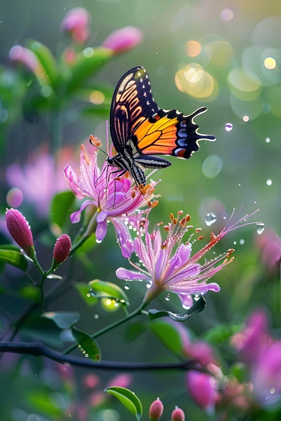 蝴蝶与花的奇妙邂逅 🌺✨