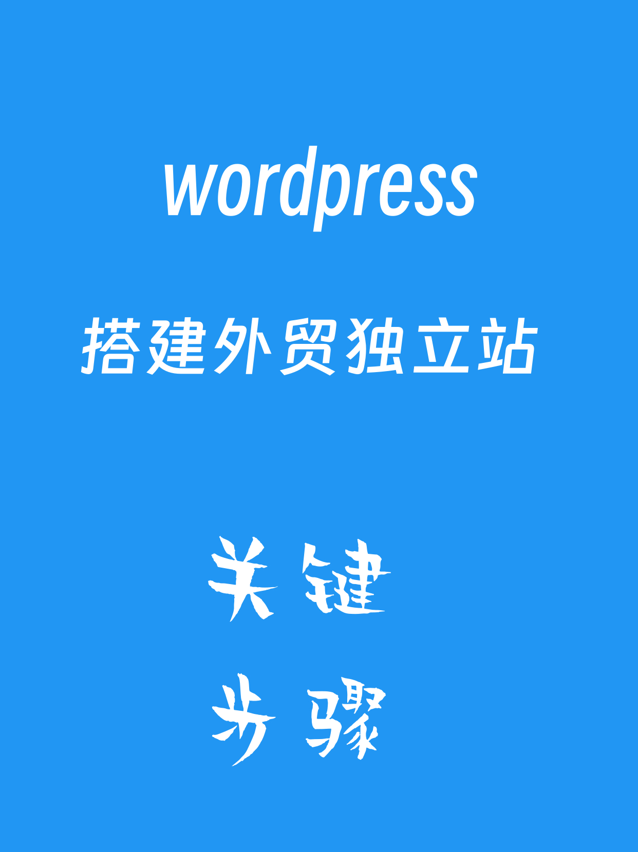 wordpress助力,外贸网站一步到位!