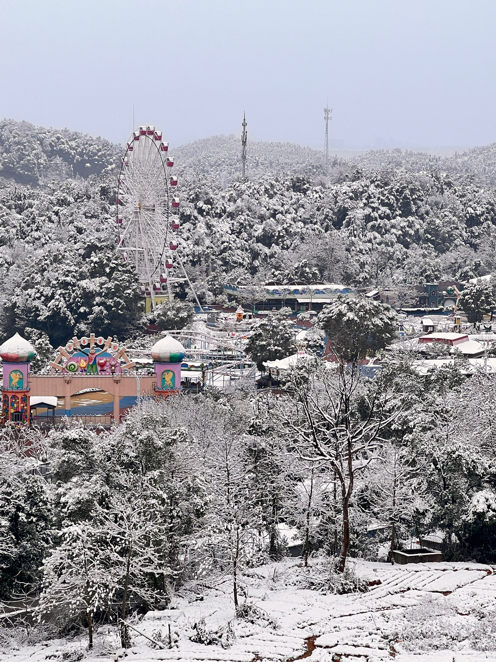 绵阳雪景旅游景点图片