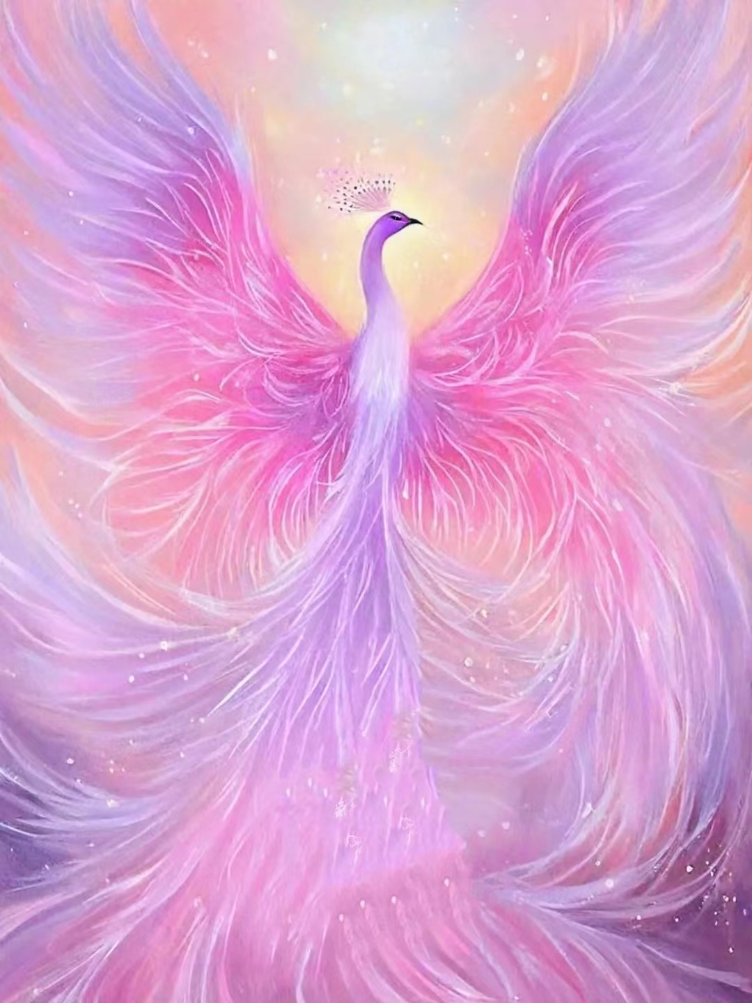 粉金色凤凰精美壁纸,捕捉梦幻瞬间,与粉翼天使共舞轻柔的旋律.