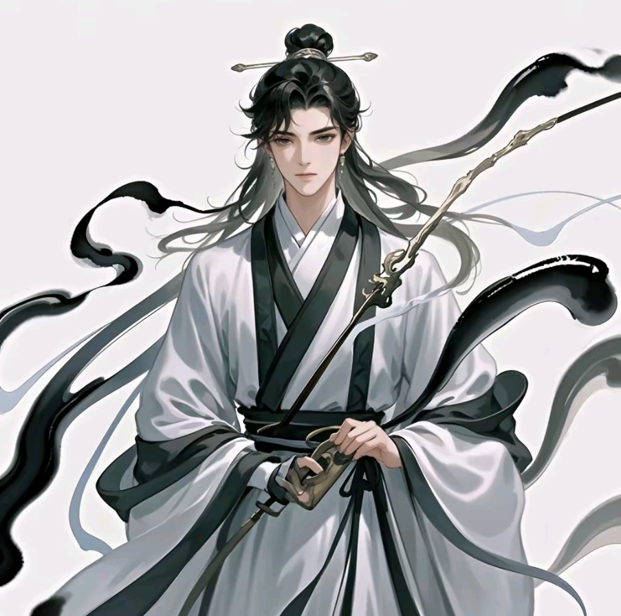 金秋动态创作赛# #动态流一人一酒一剑古风头像男古风侠客头像白衣