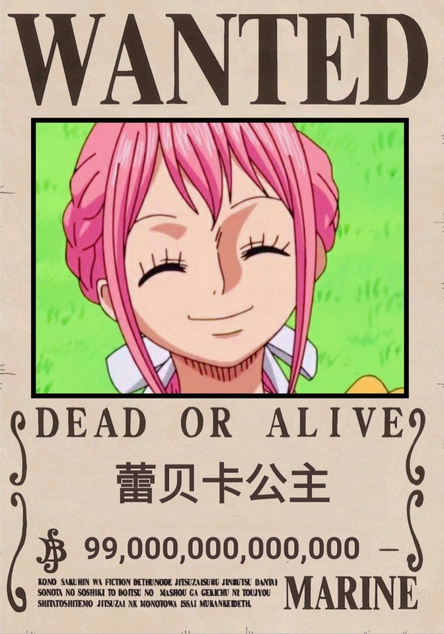 海贼四公主悬赏令,@白星公主d ,@我家日和最可爱不接受反驳 ,快来领