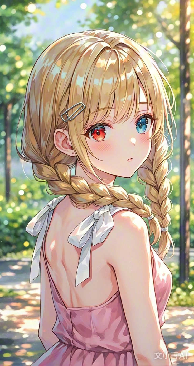 那对琉璃般的眸子漾着麻花辫女孩图片扎两个麻花辫的动漫角色金发双