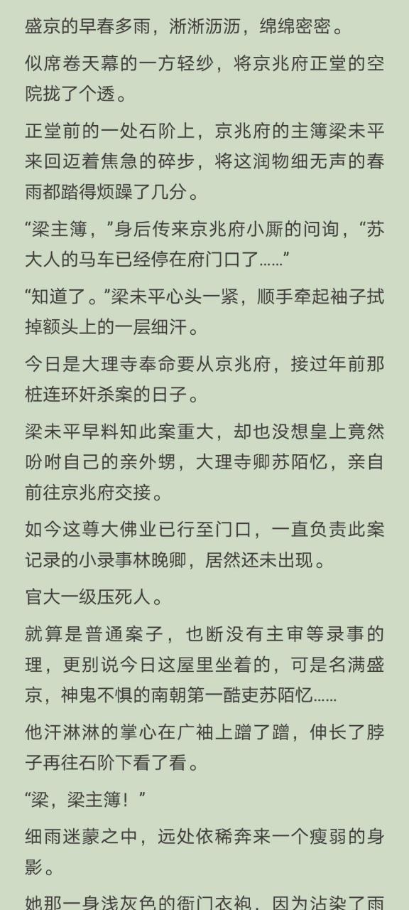 好消息,刚刚看完这本完整版 抖音推荐《大理寺卿》作者安妮薇全文阅读