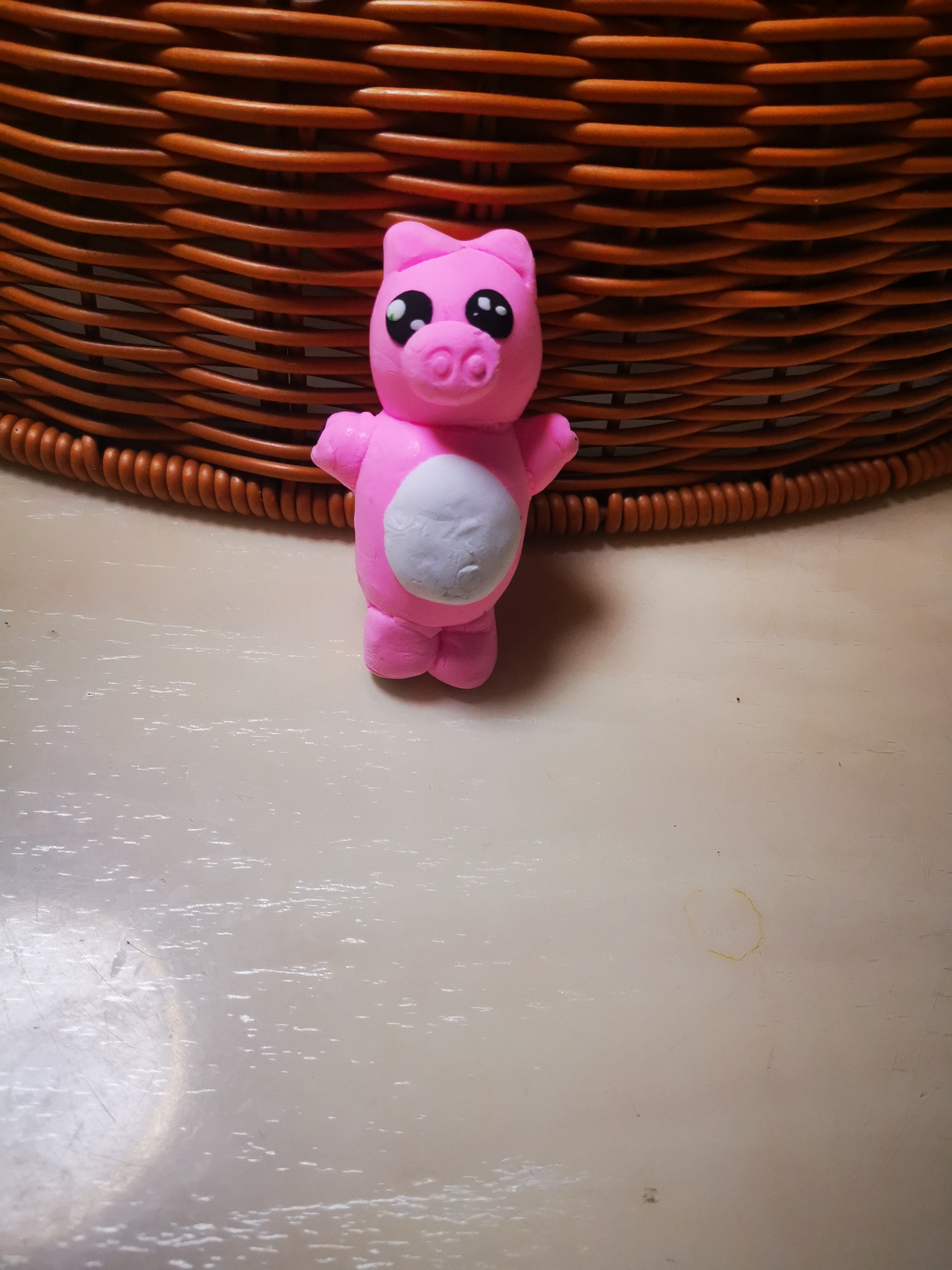 我自制的粘土小猪