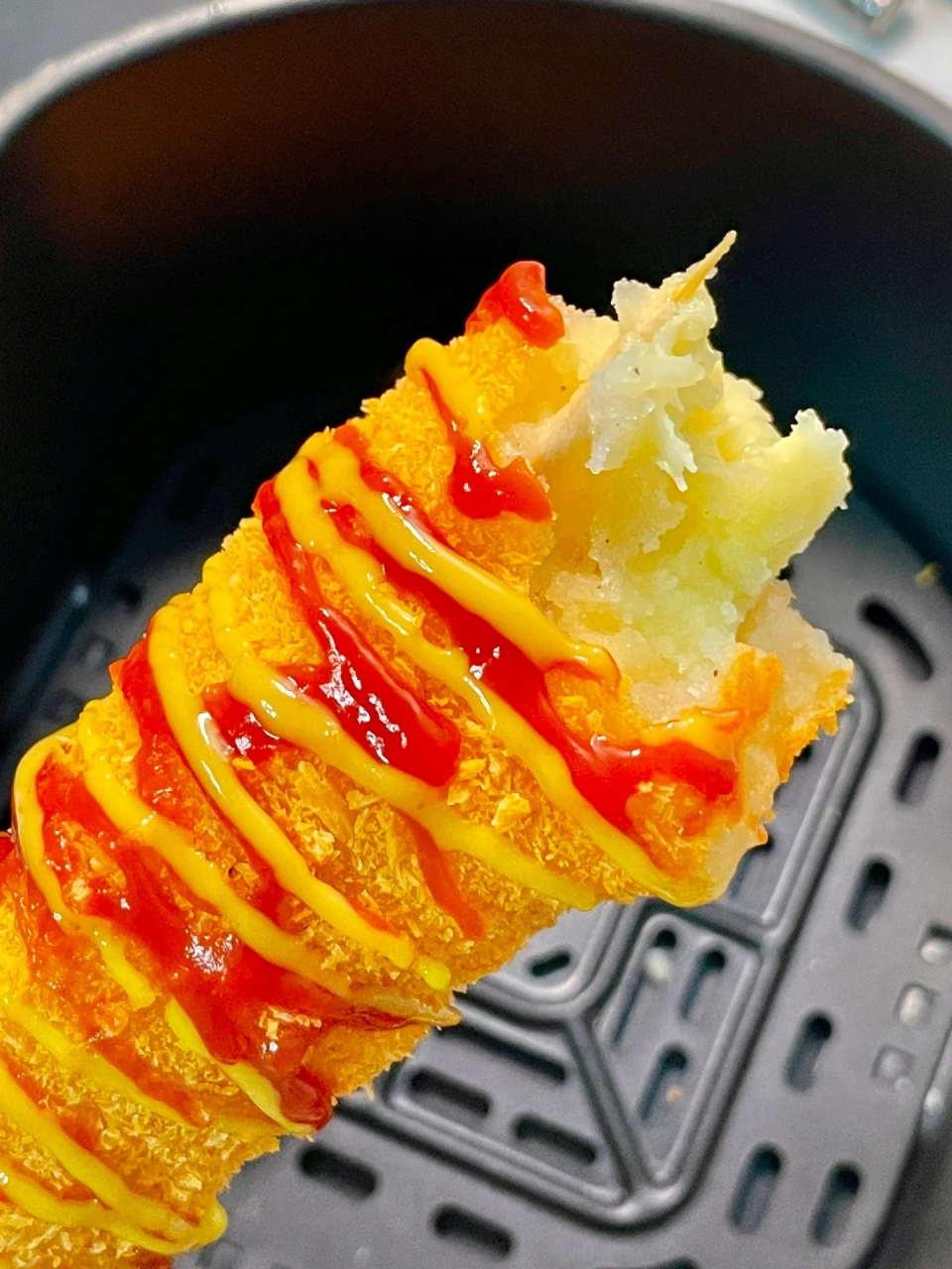 面有空气炸锅的,都去做这个芝士热狗棒真的好香啊