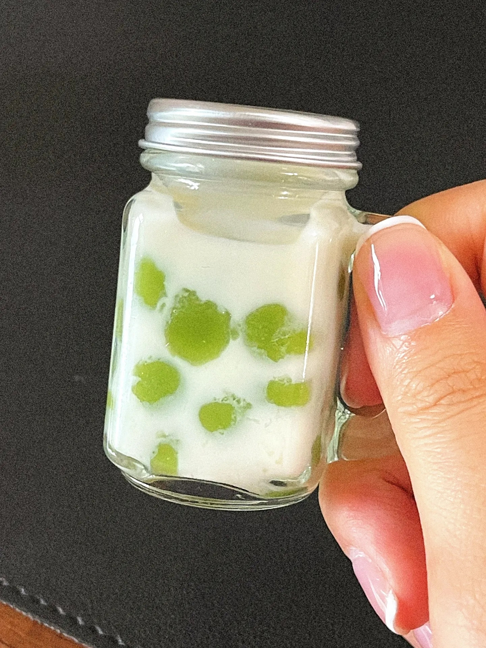 好mini的青团奶茶,好精致呀!