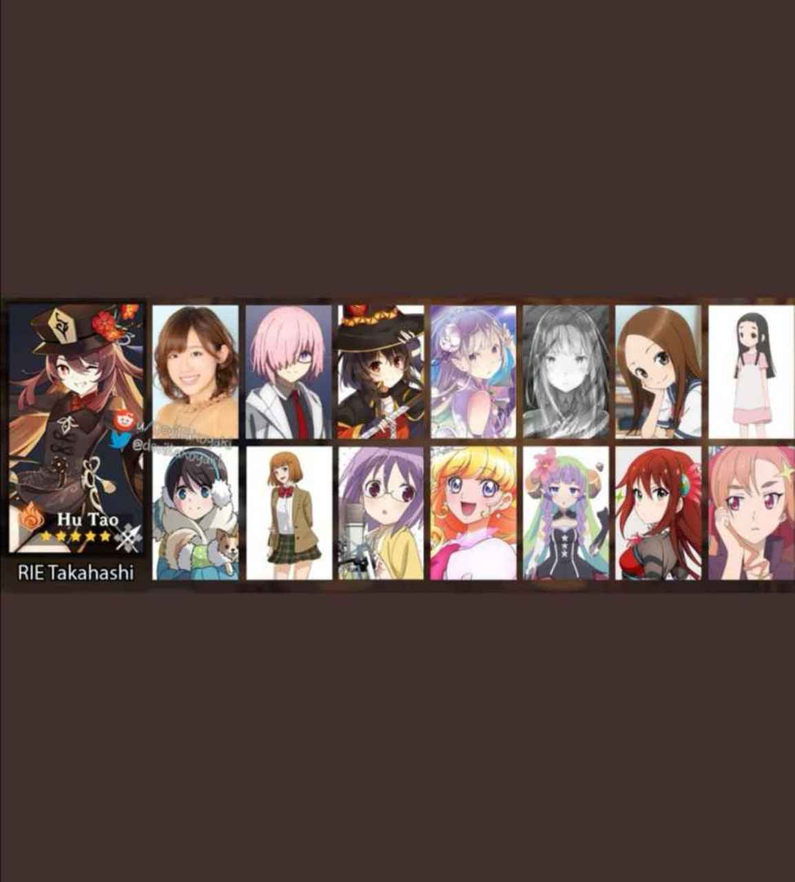 原神# 胡桃 中文cv:陶典(《斗罗大陆》小舞cv) 日语cv:高桥李依(玛修