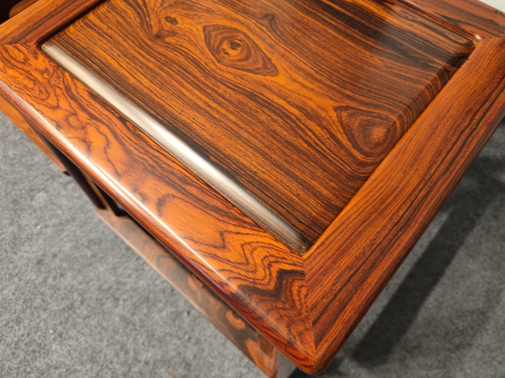 墨西哥微凹黄檀明式灯挂椅细磨打蜡工艺 无油漆,无上色,无白皮,无拼补