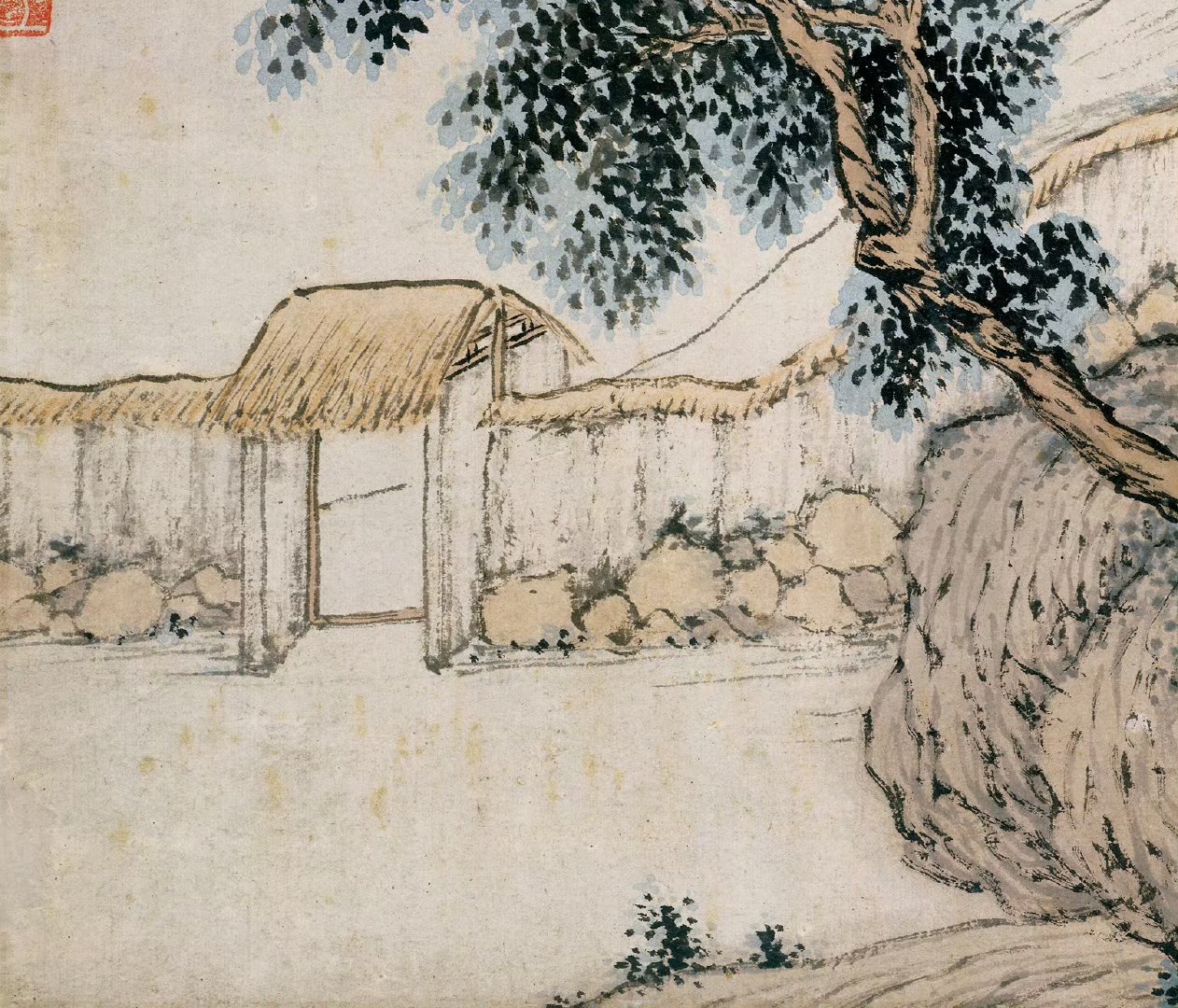明·沈贞竹炉山房图 《明沈贞竹炉山房图》是明代沈贞创作的纸本设色