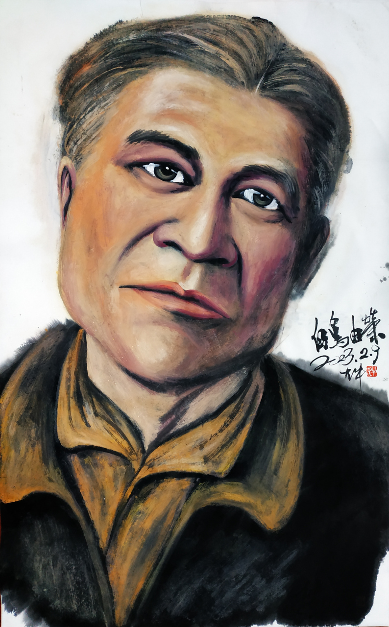 白鸟由荣画像,樊大牛(中国画,纸本,画心967260)131313 67
