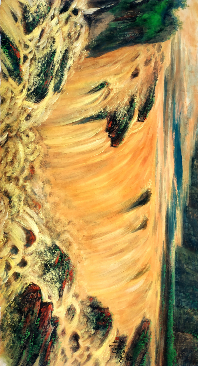 樊大牛画黄河壶口瀑布中国画,纸本,画心9672180)131313 67