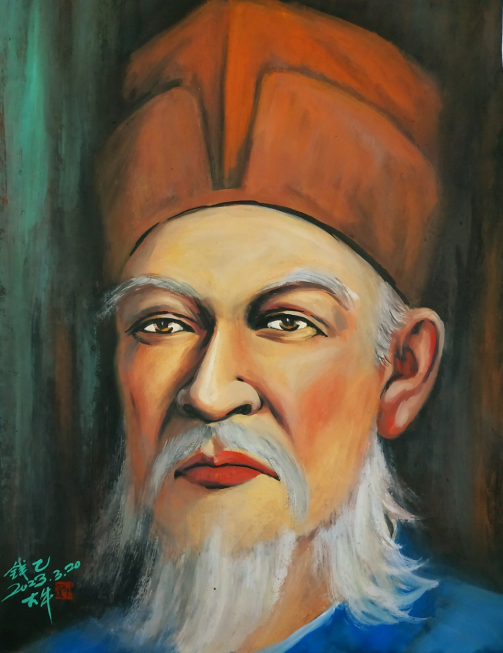 十大名医之七钱乙画像樊大牛 纸本,画心587245 [烟花] 67