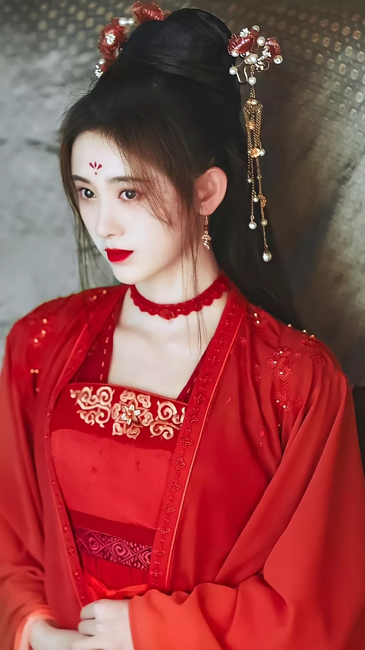 鞠婧祎红色系壁纸分享,红衣造型都好好看呀!#鞠婧祎红衣