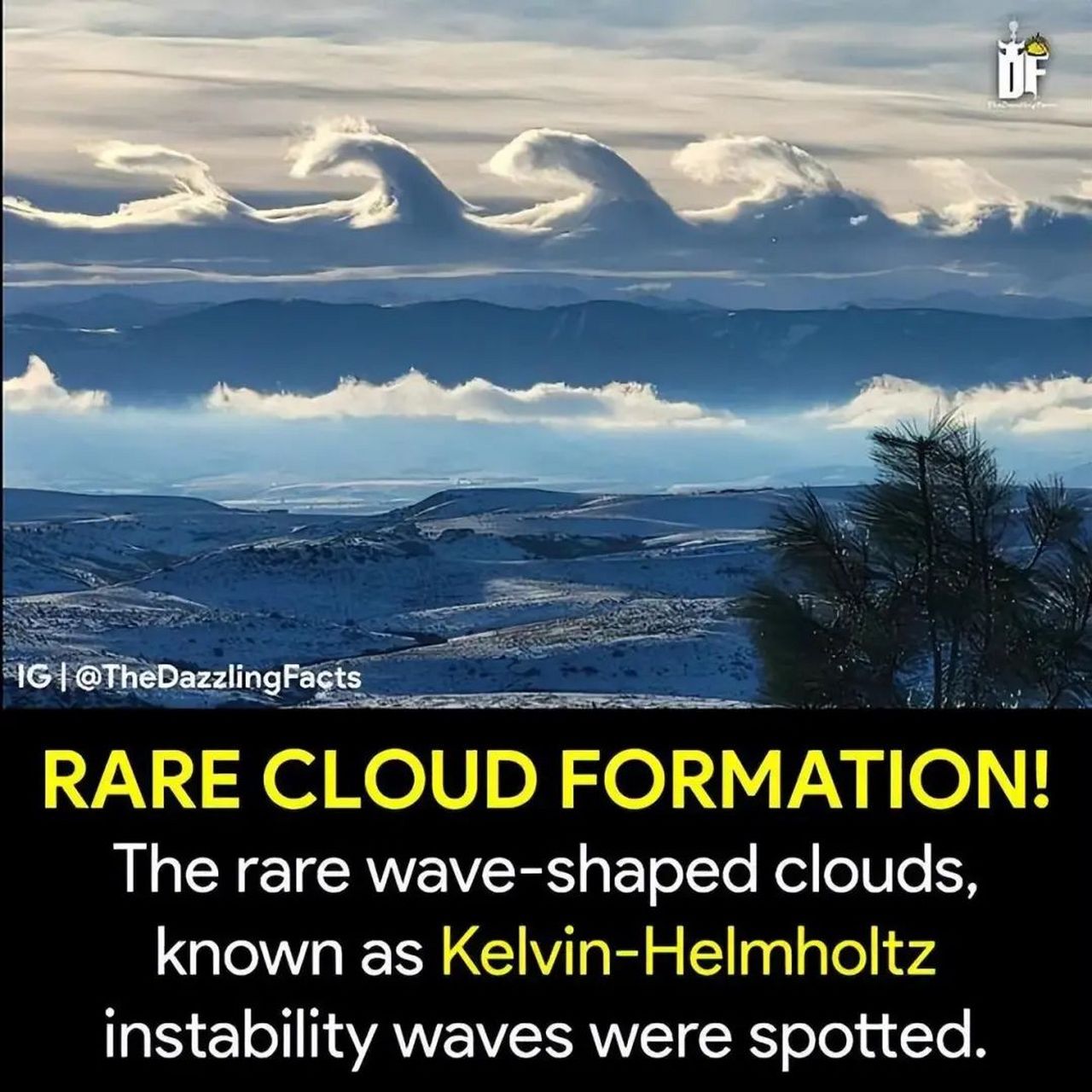 罕见的自然现象"波状云"