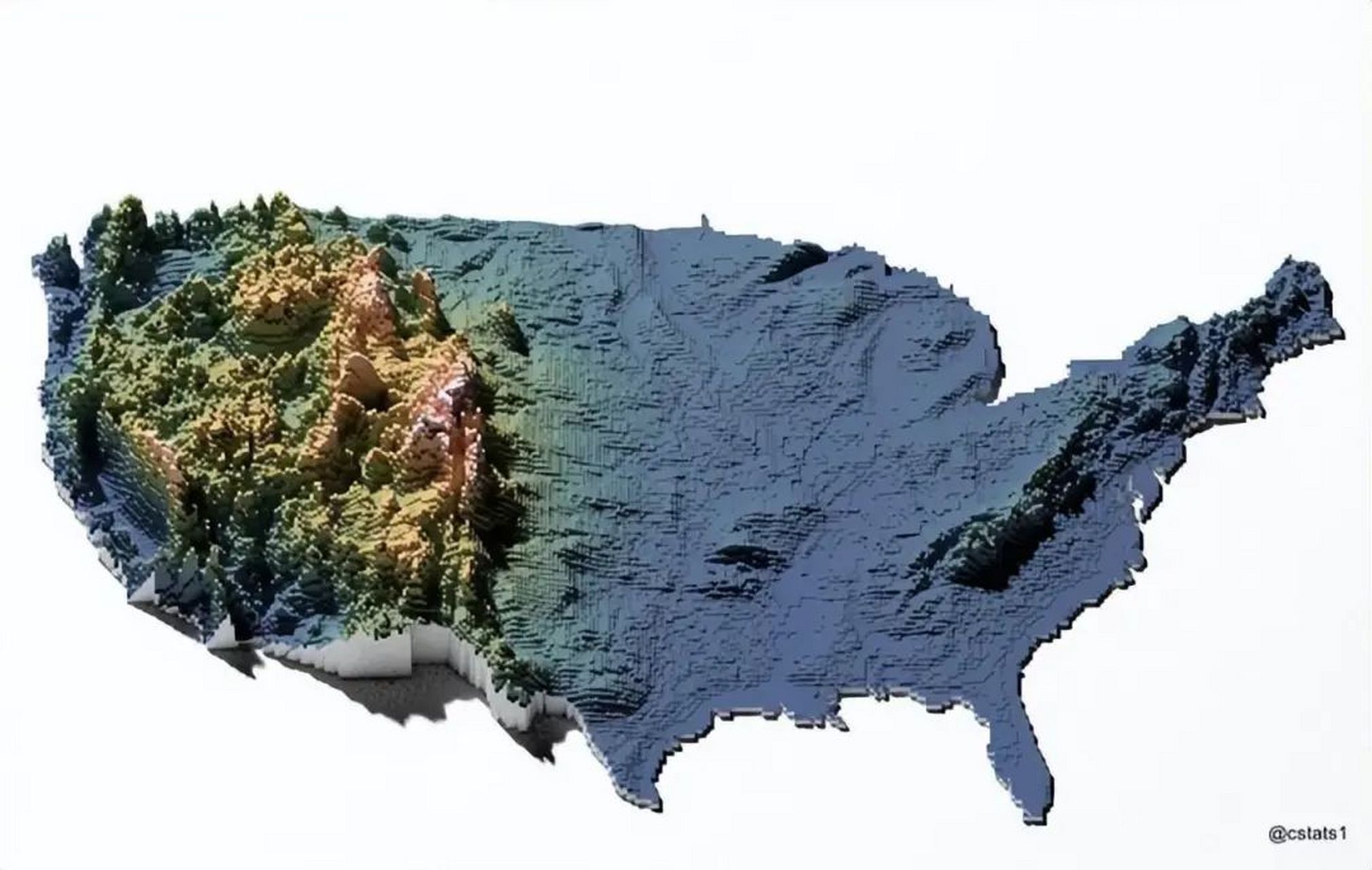 这就是美国地形