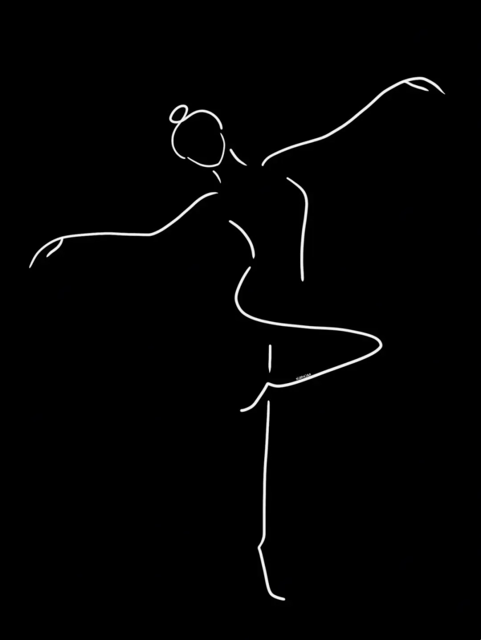 大道至简的美女画  ✨这芭蕾舞者简直是艺术品💃!