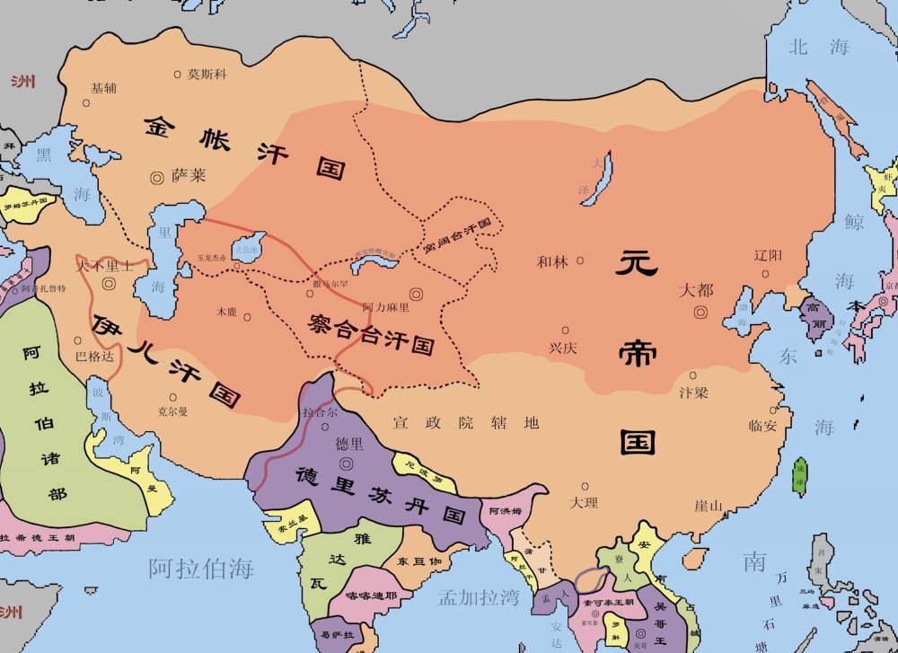 元朝版图面积图片