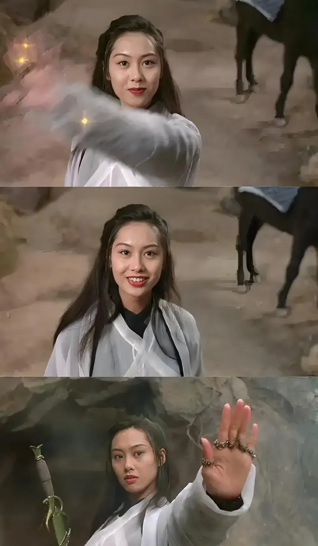 东方不败中的林青霞;龙门客栈中的张曼玉;倩女幽魂中的王祖贤