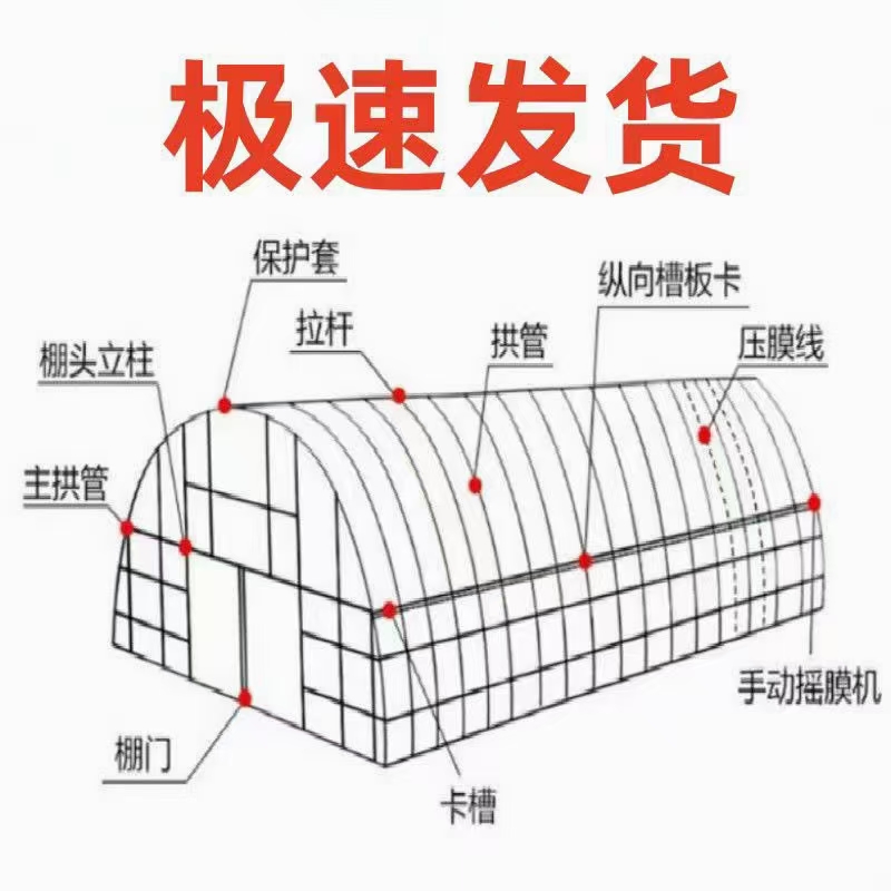 连栋大棚结构图示意图图片