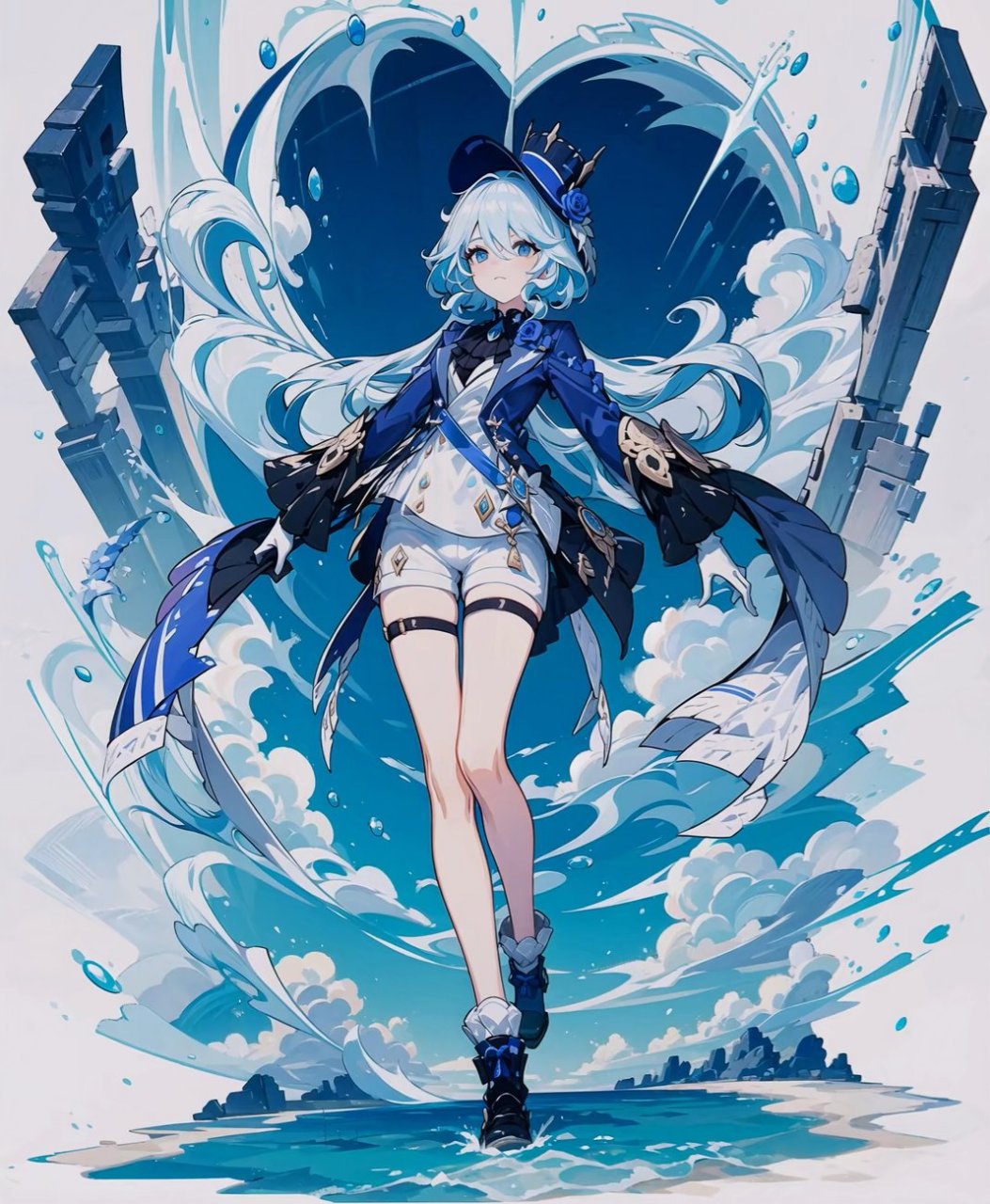 今天换一个少见的 #芙卡洛斯 #原神