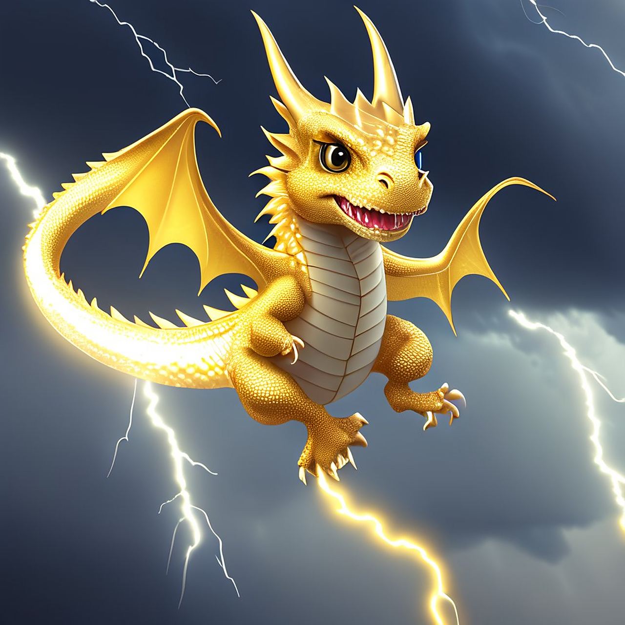 金色幼龙 #ai# 原创