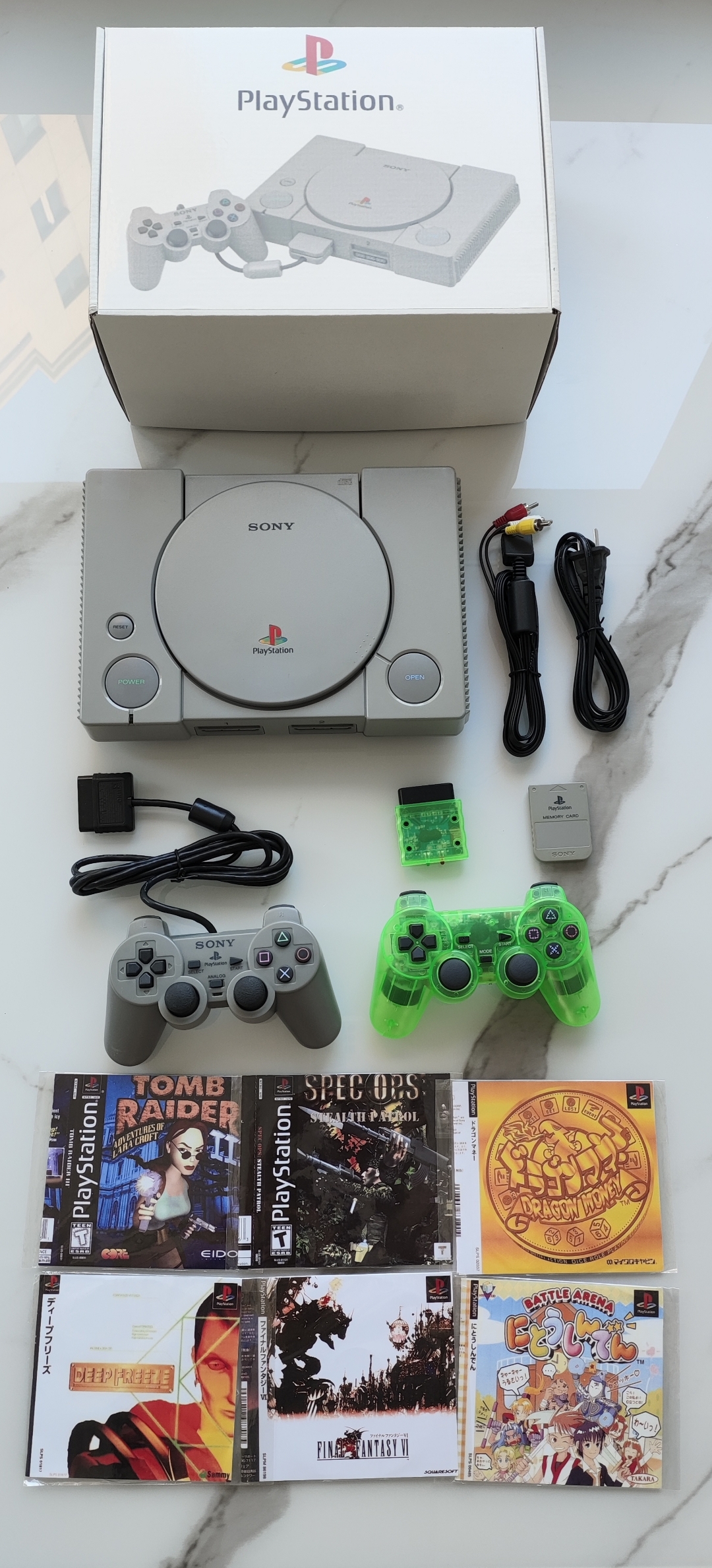 sony游戏机ps1港版9003套装到手可玩