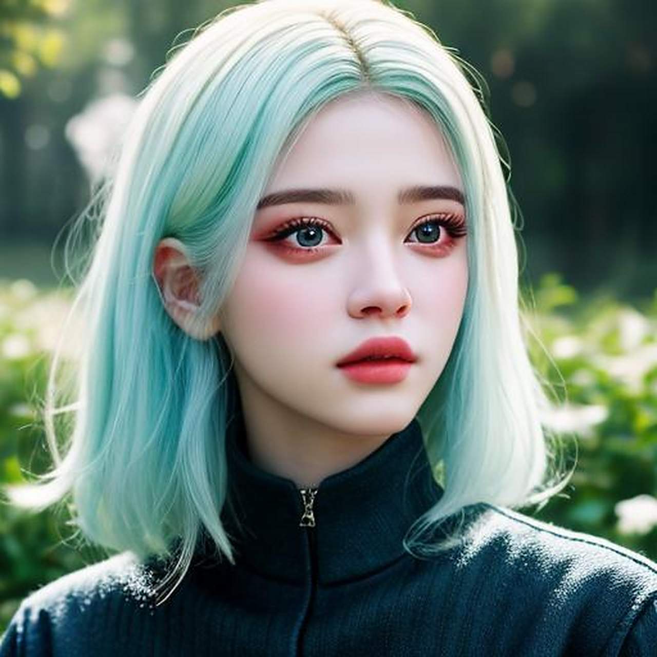 白发绿眼女孩,有人喜欢吗?