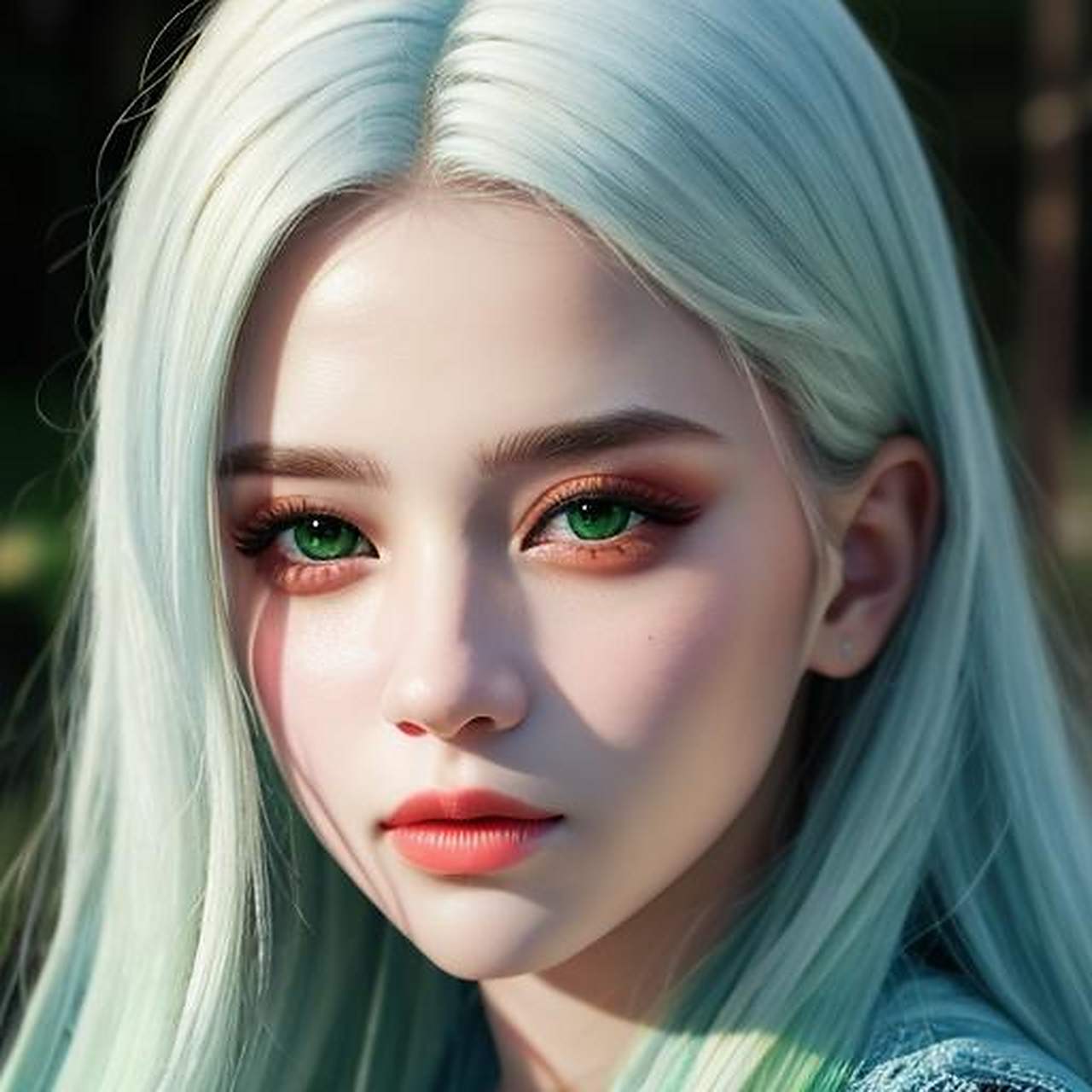 白发绿眼女孩,有人喜欢吗?