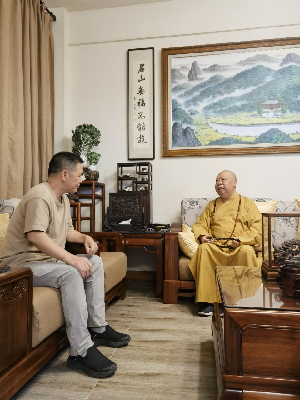 11.上石峰岩寺拜访方丈净雄大法师,今天秋风习习,凉爽阵阵