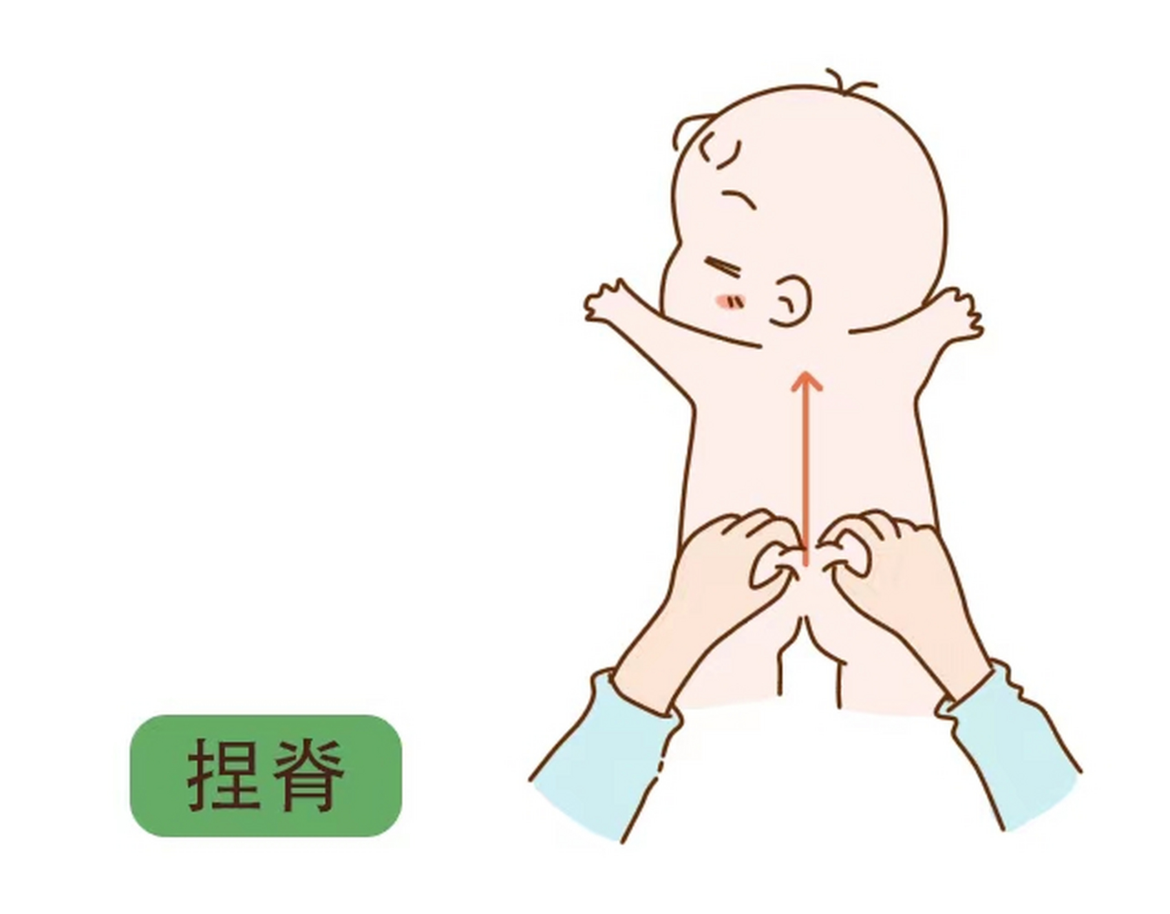 晨起捏脊:叫又"擀皮儿","蚂蚁上树",捏脊可以增强五脏六腑的功能,促进