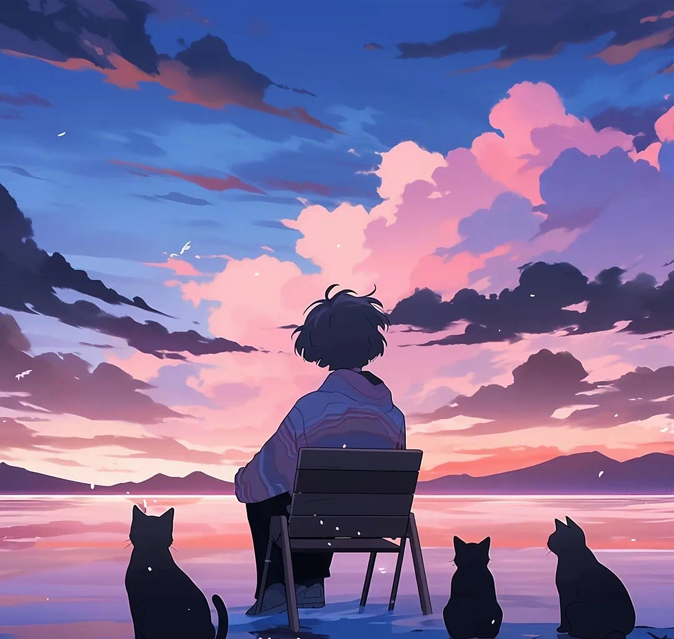 氛围感动漫男头| 眼里有诗,自在远方