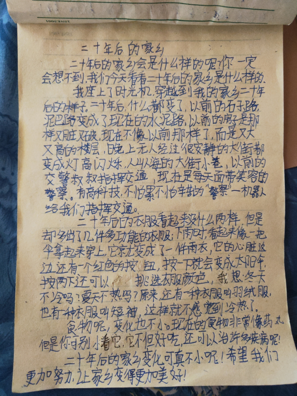 你想看看20年后的家乡是什么样的吗 ?