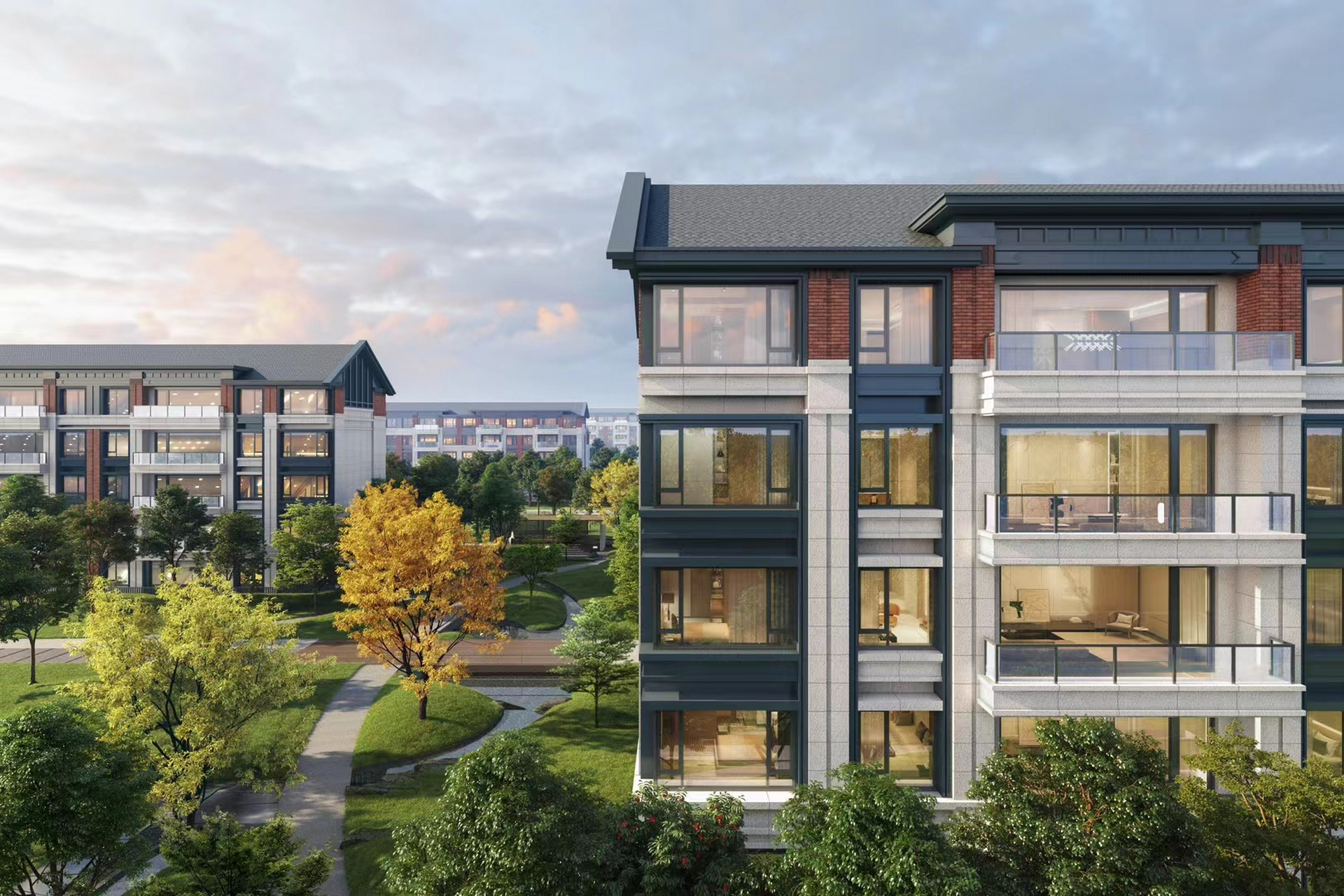 【湖光玖里,联排,平层户型图】-宽奢联排 中央别墅区核心02祥云小镇