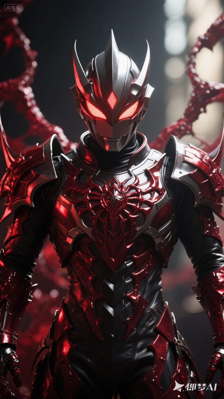 即梦ai,这身黑暗奥特曼盔甲真是帅到爆炸#ai创作大赛