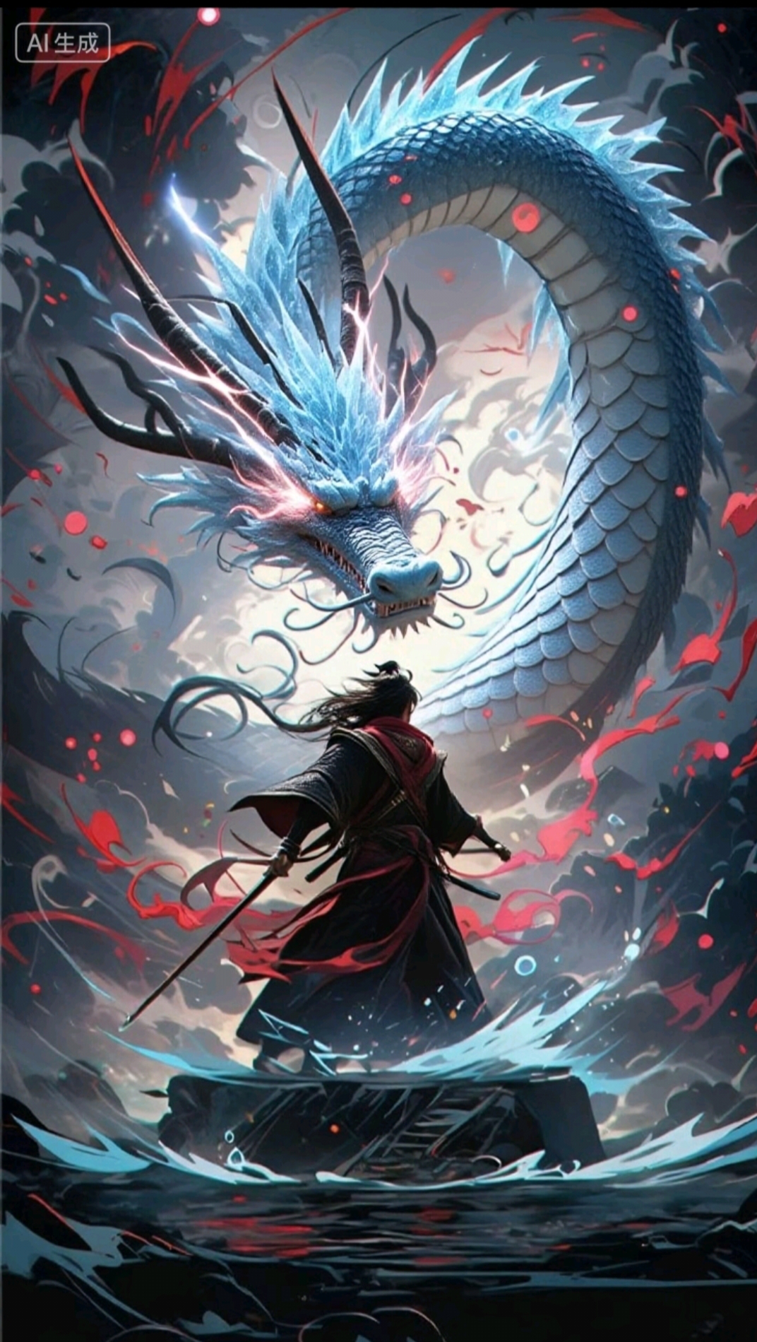 它金瞳如日睥睨四野,龙啸震碎层云,元素风暴在利爪间坍缩成璀璨星璇